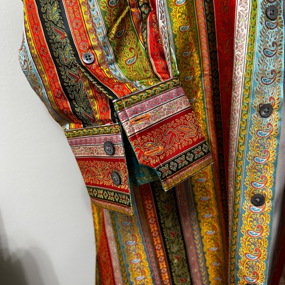 $398 ROBERT GRAHAM SILK LUXURY BUTTON DOWN PAISLEY MEN’S DESIGNER SHIRT SIZE 2XL - Picture 14 of 16